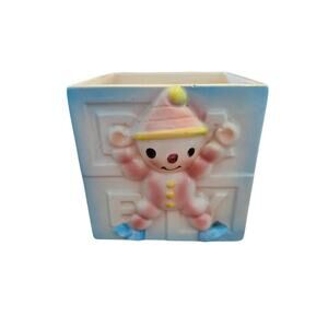 Vintage Rubens Baby Block With Clown And Letters A B Unisex Planter